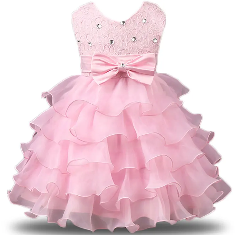 Платье для маленьких девочек с цветочным принтом платье свадебной вечеринки От 3