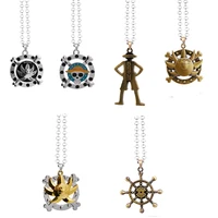 one piece necklaces metal pendant luffy zoro sanji nami chains necklace anime jewelry gift for women men fans gift