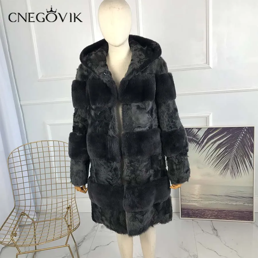 2019 новинка овечья шуба натуральный стильный Рекс кролика зимняя куртка с