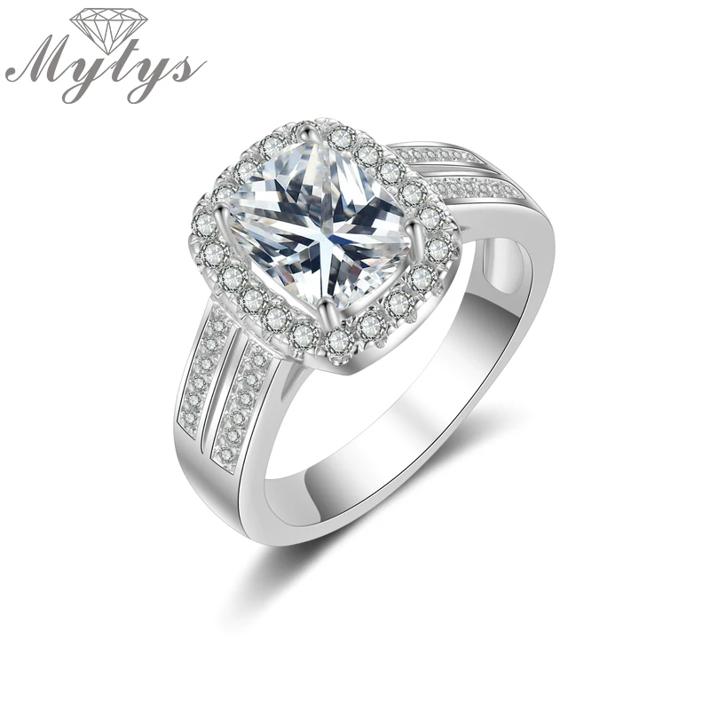 

Mytys обручальное кольцо класса ААА с прозрачным фианитом, высококачественное однотонное ювелирное изделие для женщин, подарок на помолвку R2151