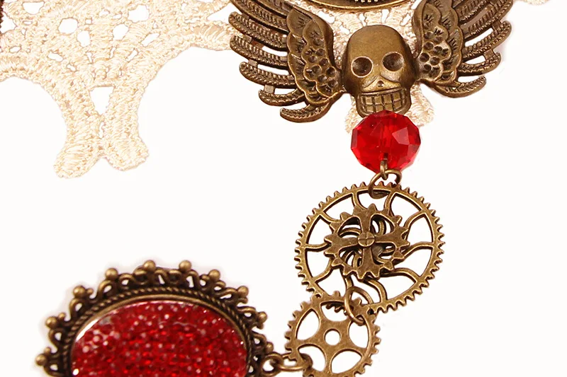 Hot-selling retro European and American steam engine gear Bracelet skeleton female Creativity Halloween ring hand ornaments | Украшения и