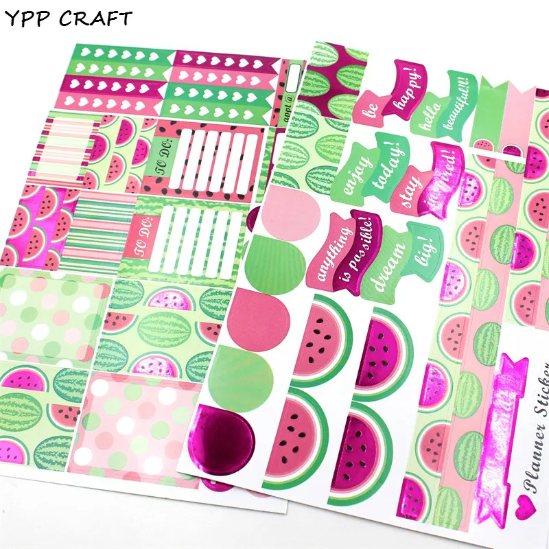 

YPP CRAFT Summer Watermelon Stickers Set for Scrapbooking Happy Planner/Card Making/Journaling Project