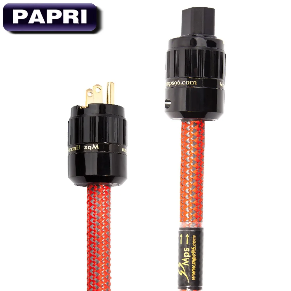 PAPRI C 380 AC HiFi 24K позолоченный разъем 99.9997% OFC кабель питания усиливает аудио шнур DVD CD