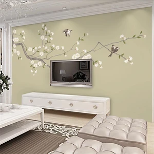 Обои на заказ, 3d фрески, новые китайские расписанные вручную цветы и птицы, ТВ фон, Настенная декоративная живопись, обои