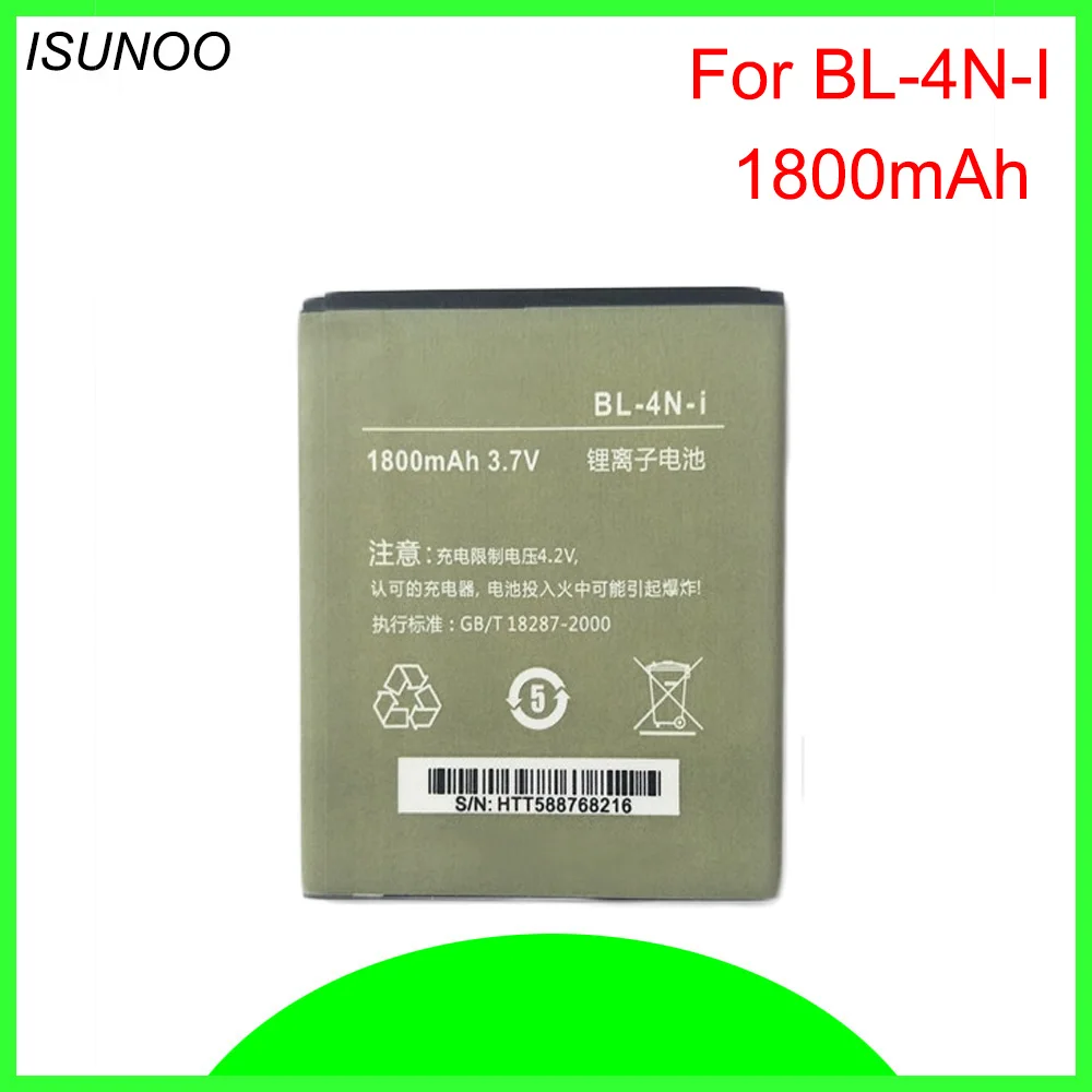 

ISUNOO 5pcs/lot BL-4N-i BL 4N i 1800mAh Battery For innos DNS S4503Q S4503 for innos Small Dragonfly i6c i6 Battery Bateria