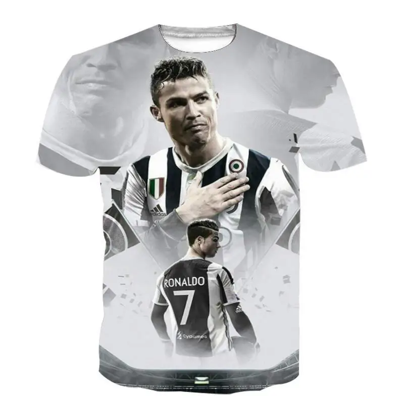 Футболка с 3D-принтом Криштиану Роналду CR7 для мужчин и женщин модная уличная