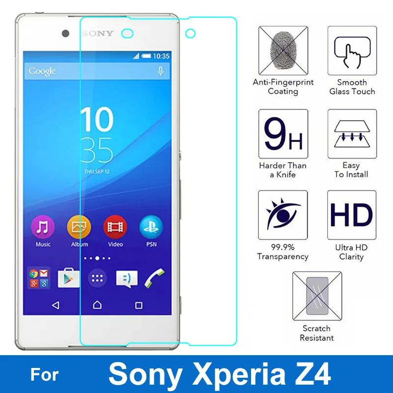 

0.26mm Explosion-proof Screen Protector On Phone Safety Protective Tempered Glass Film For Sony Xperia Z4 Z3X E6533 Z3+ Dual