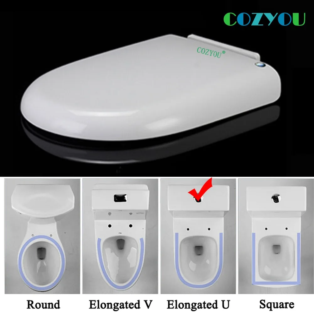 Сиденье для унитаза COZYOU PP U образной формы D мягкое Быстроразъемное выше длины