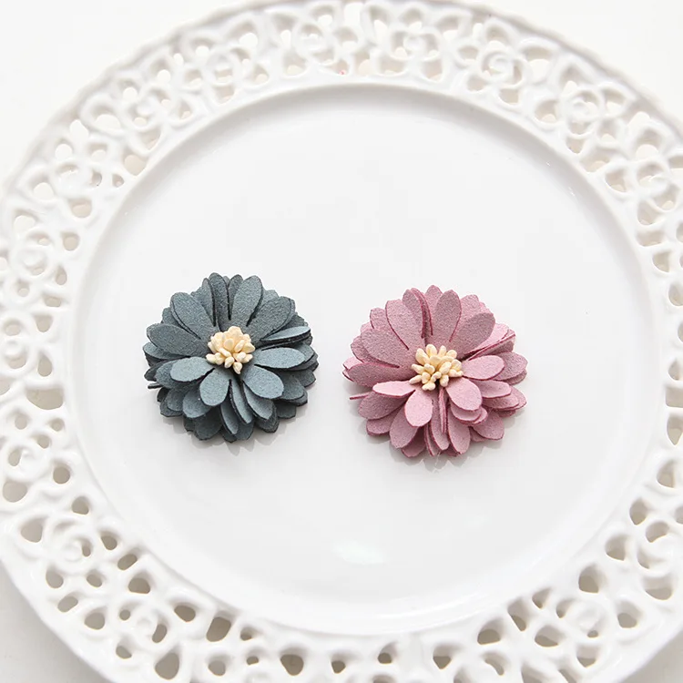 20 шт бархат микрофибра ткань цветы для украшения Шарм ювелирные изделия