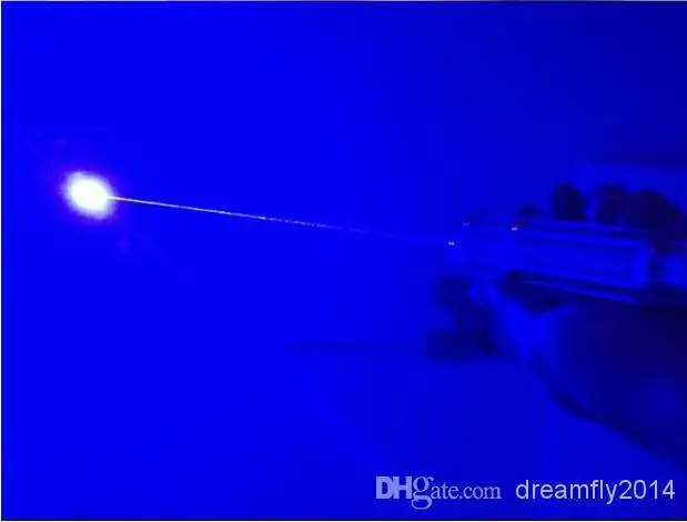 Best-waterproof 70000mW / 10W focusable burning Blue laser pointer + glasses +free |
