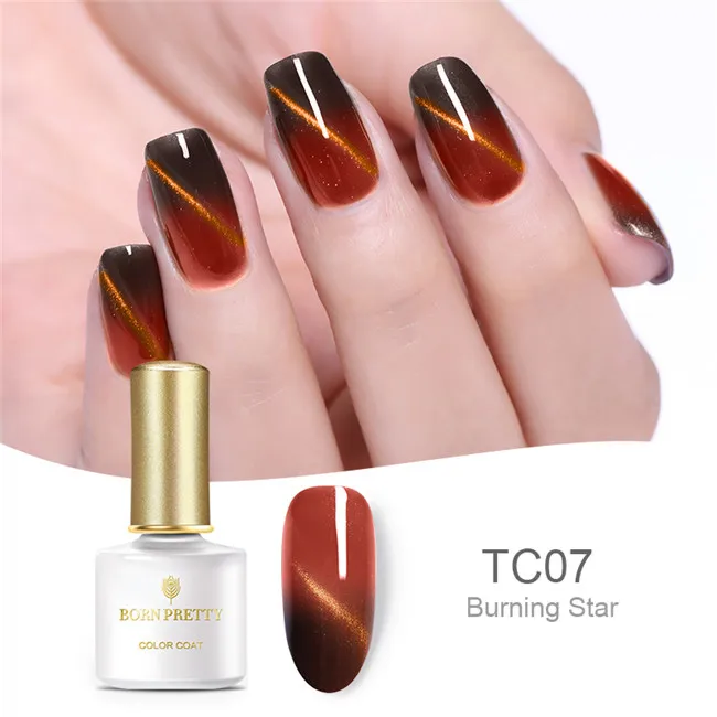 BP-TC07 BORN PRETTY термальный Магнитный Гель-лак для ногтей с эффектом «кошачий глаз» лак 6 мл меняющий Цвет температуры гель для ногтей Soak Off Art UV гель лак - Цвет: BP-TC07