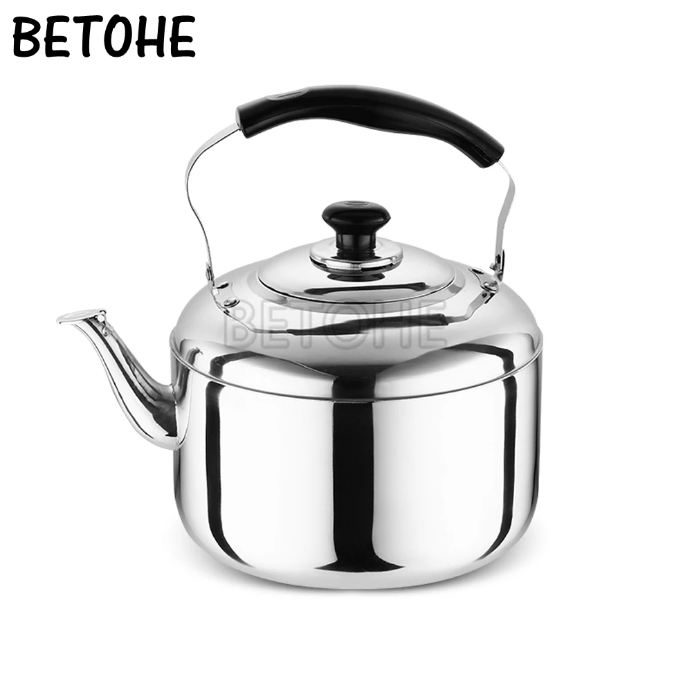 BETOHE чайник из нержавеющей стали, 5л, плита, чайники для кемпинга, плита, чайник со свистком, газовый чайник, кухонные инструменты