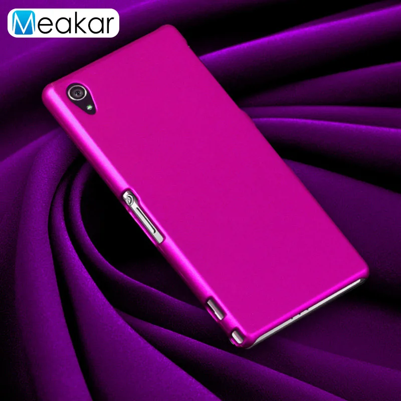 Матовая Пластик Coque 5.0For sony Xperia Z1 чехол для sony Xperia Z1 Z 1 C6903 L39H C6902 телефона чехол-лента на заднюю панель - Цвет: rose red