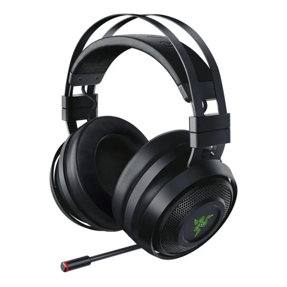 black Razer Nari Эфирная 2,4G Беспроводная игровая гарнитура THX пространственная аудио Виртуальная 7,1 канал для ПК геймера MAC PS4 наушники - Цвет: black