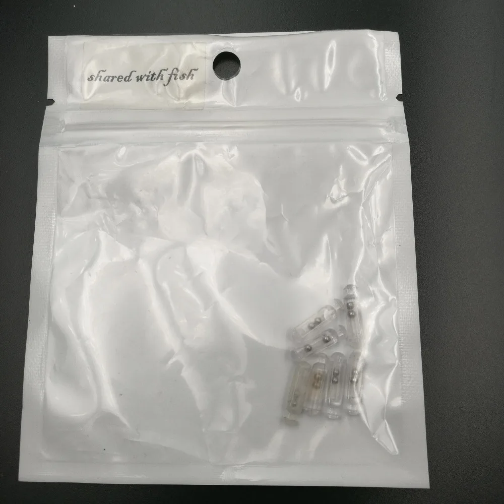 Пластиковые Погремушки 10 шт./лот вставка в трубку для джига червя приманка рыбной