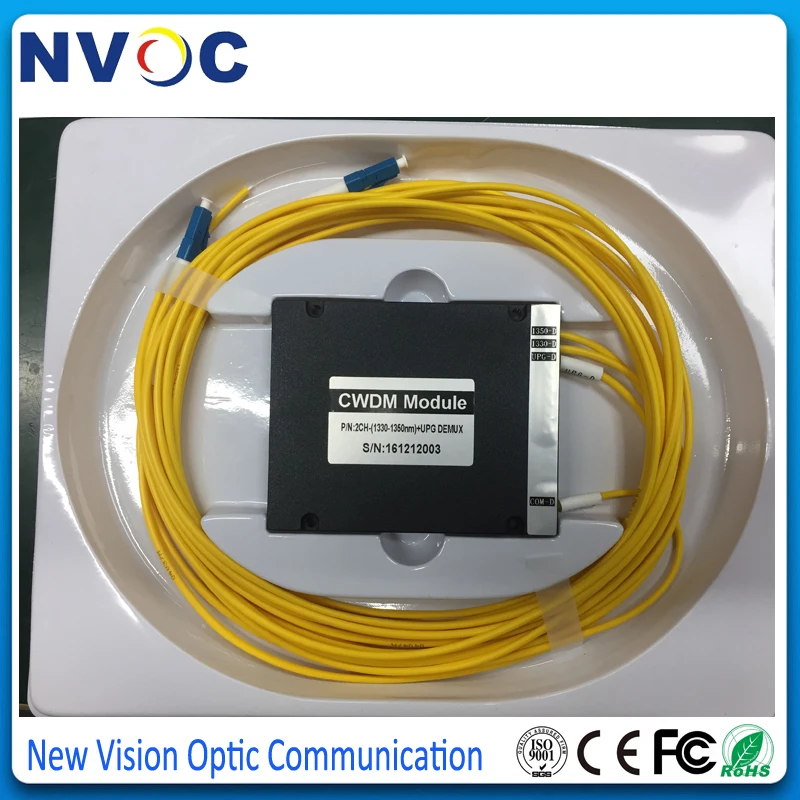 2 канальный волоконно оптический модуль CWDM Mux/Demux 1270 нм 1290 SM SX 0 мм 1 м LC/UPC коробки ABS