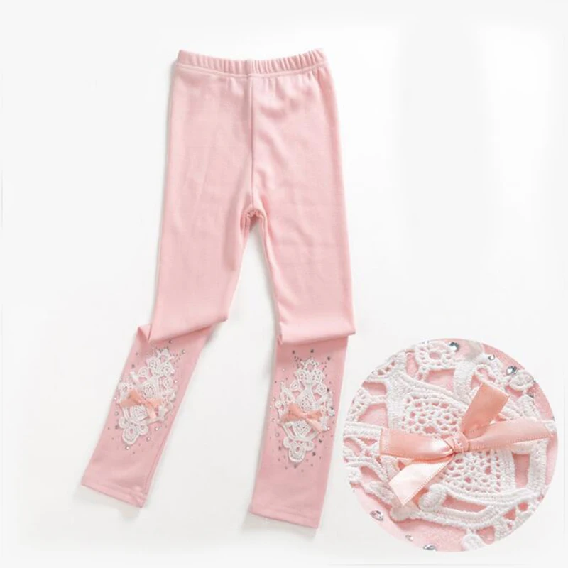 Женские осенние новые детские хлопковые кружевные леггинсы женские брюки