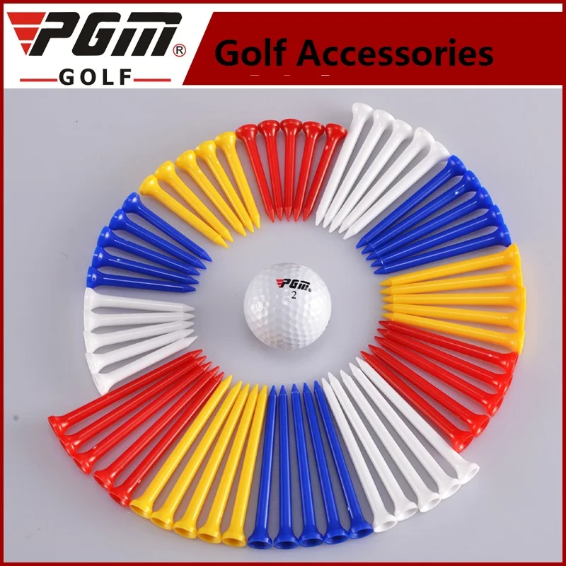 

PGM 100PCS 54MM Golf Tees High Quality Plastic Tee Training Random color Golf Tee Sports Accessories D1178