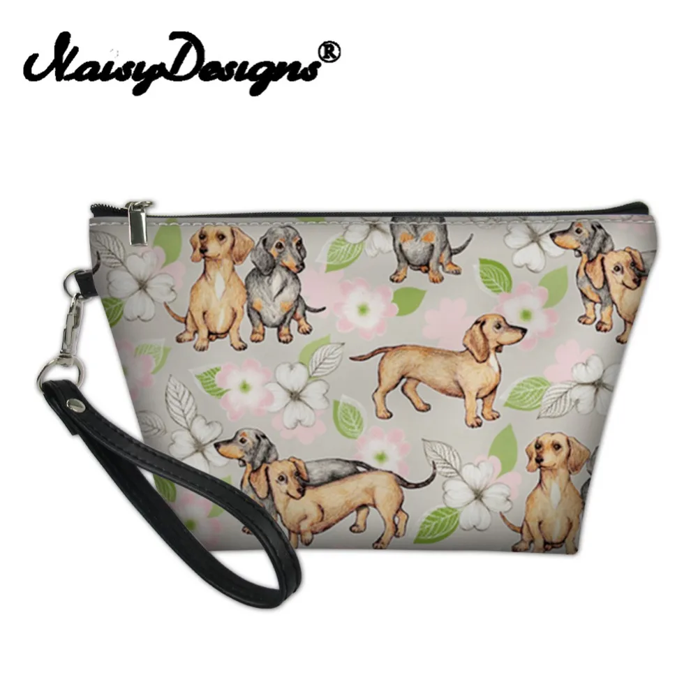 Бесшумный дизайн 3d собаки породы такса принты косметичка для женщин Макияж сумка