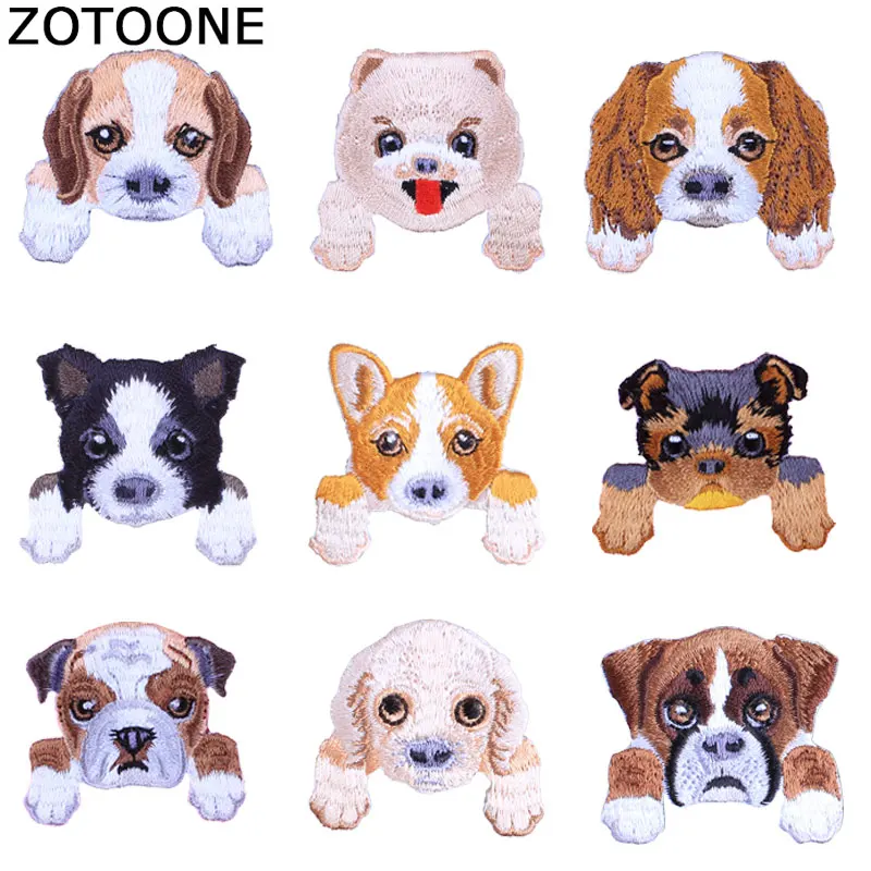 ZOTOONE нашивки в форме собак Diy наклейки милая нашивка Термотрансферная аппликация
