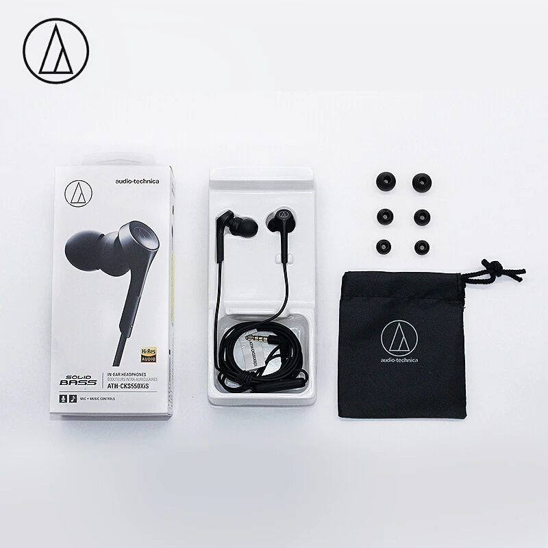 Оригинальные проводные наушники Audio-Technica Hi-Fi наушники-вкладыши с сабвуфером и