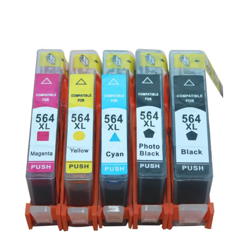Последним чип 5 цвет / установить принтер для HP 564 564XL картридж 5510 5520 6510 6520 7510 3070A 3520