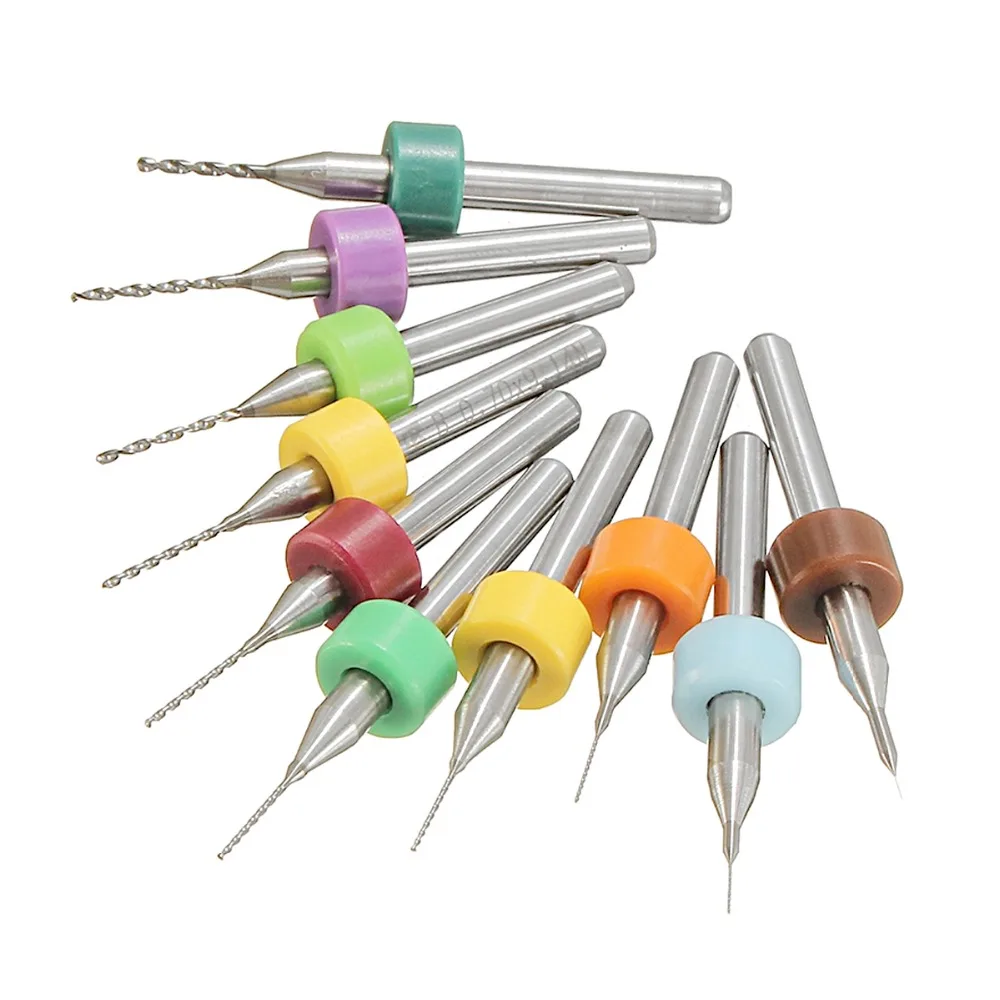 GEEETECH 10pcs/Set 0.1-1.0mm Solid Carbide PCB Drill Bit Nozzle Cleaning Cleaner for Extruder RepRap 3D Printer Accessories Part |