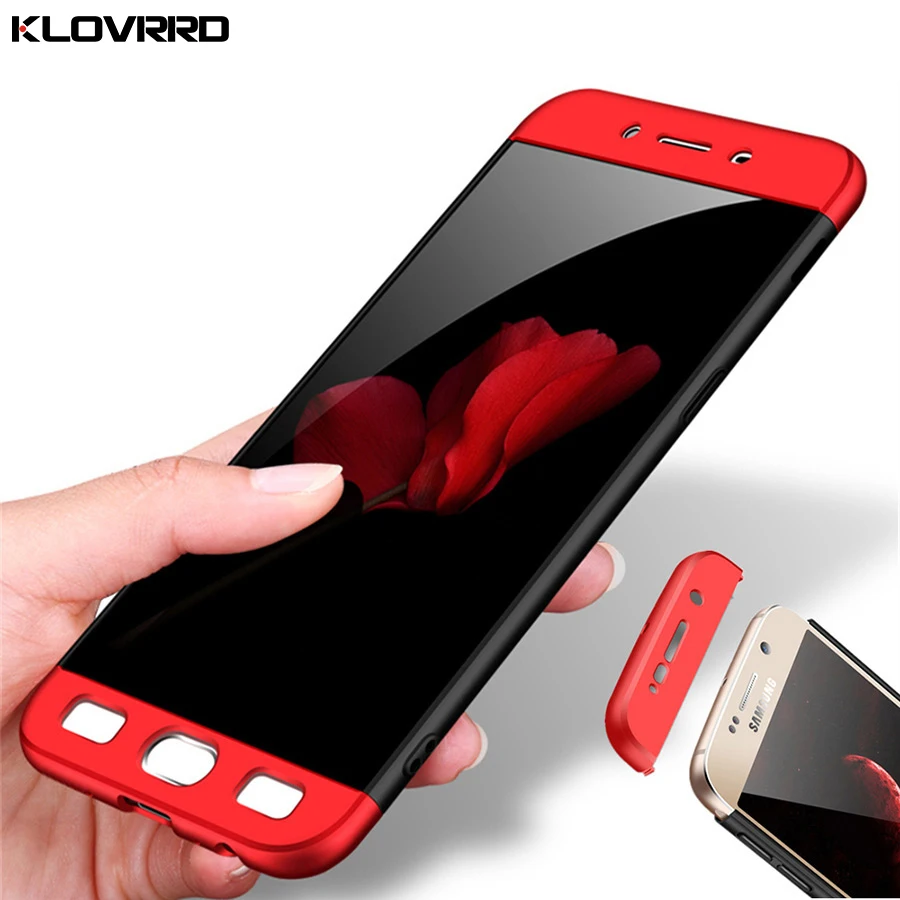 Phone Cover case For Samsung Galaxy A8/A6 Plus J2 Pro S7 Edge S8 S9 360 Degree Frosted Full Body Protection Hard PC Fitted |
