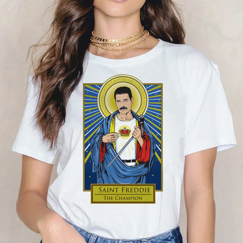 Футболка Freddie Mercury футболка Ullzang женская в стиле хип хоп новая ulzzang Queen Band летняя