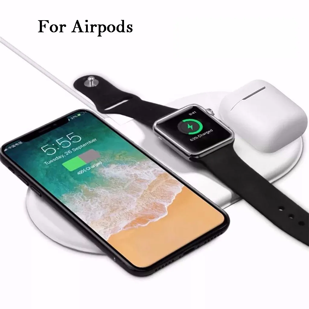 Беспроводной Зарядное устройство быстрой зарядки AirPower для наручных часов iWatch