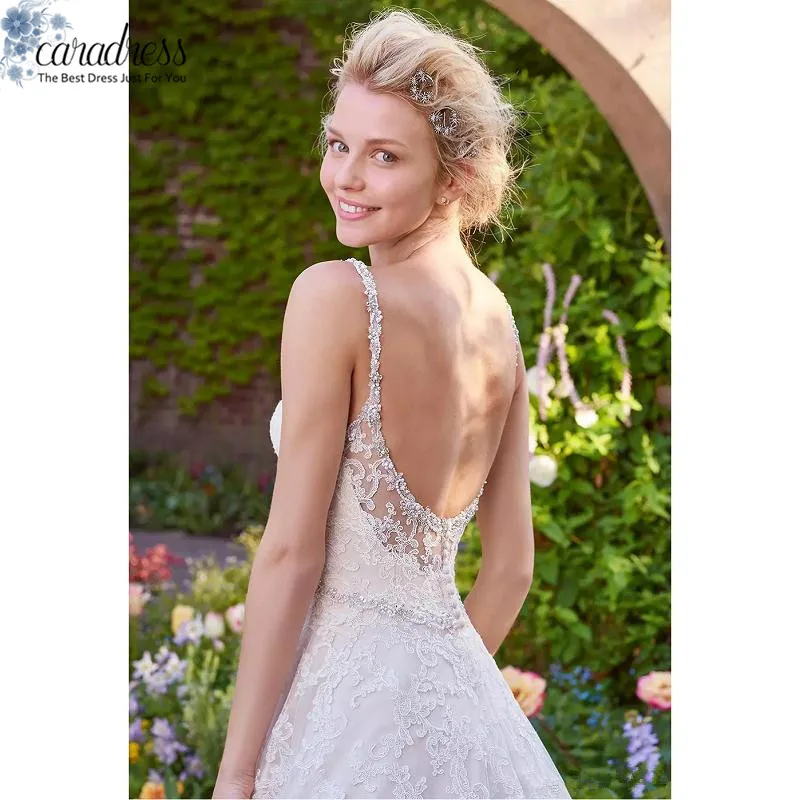 2017 New Elegant Lace Wedding Dresses Backless Sweetheart Appliques Gowns Beaded Belt Garden Arabic Bridal Vestios | Свадьбы и