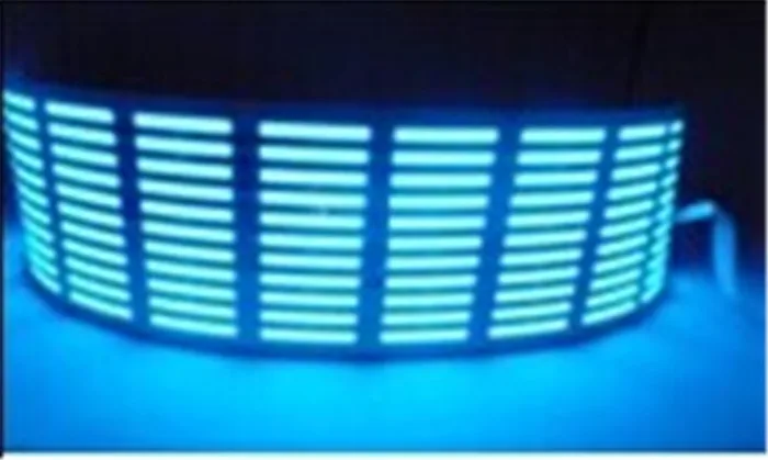 OKEEN, новинка, 45*11 см, Led, EL лист, музыкальный светильник, лампа, звук, эквалайзер, украшение, стиль, красный, красочный, вспышка, автомобильная наклейка, музыкальный ритм