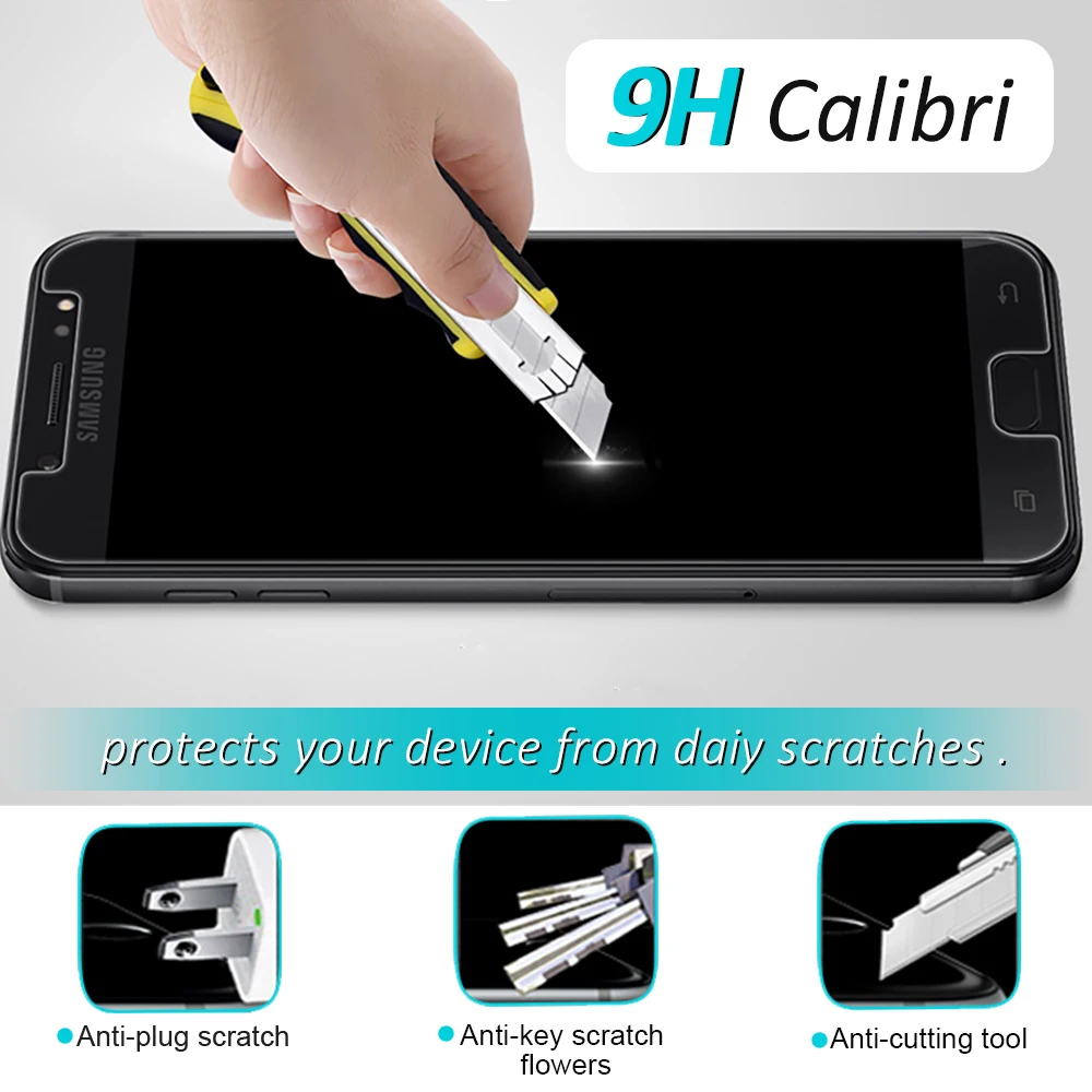 Закаленное стекло для Samsung Galaxy A9 A8 A7 A5 A3 2015 2016 2017 2018 защита переднего экрана