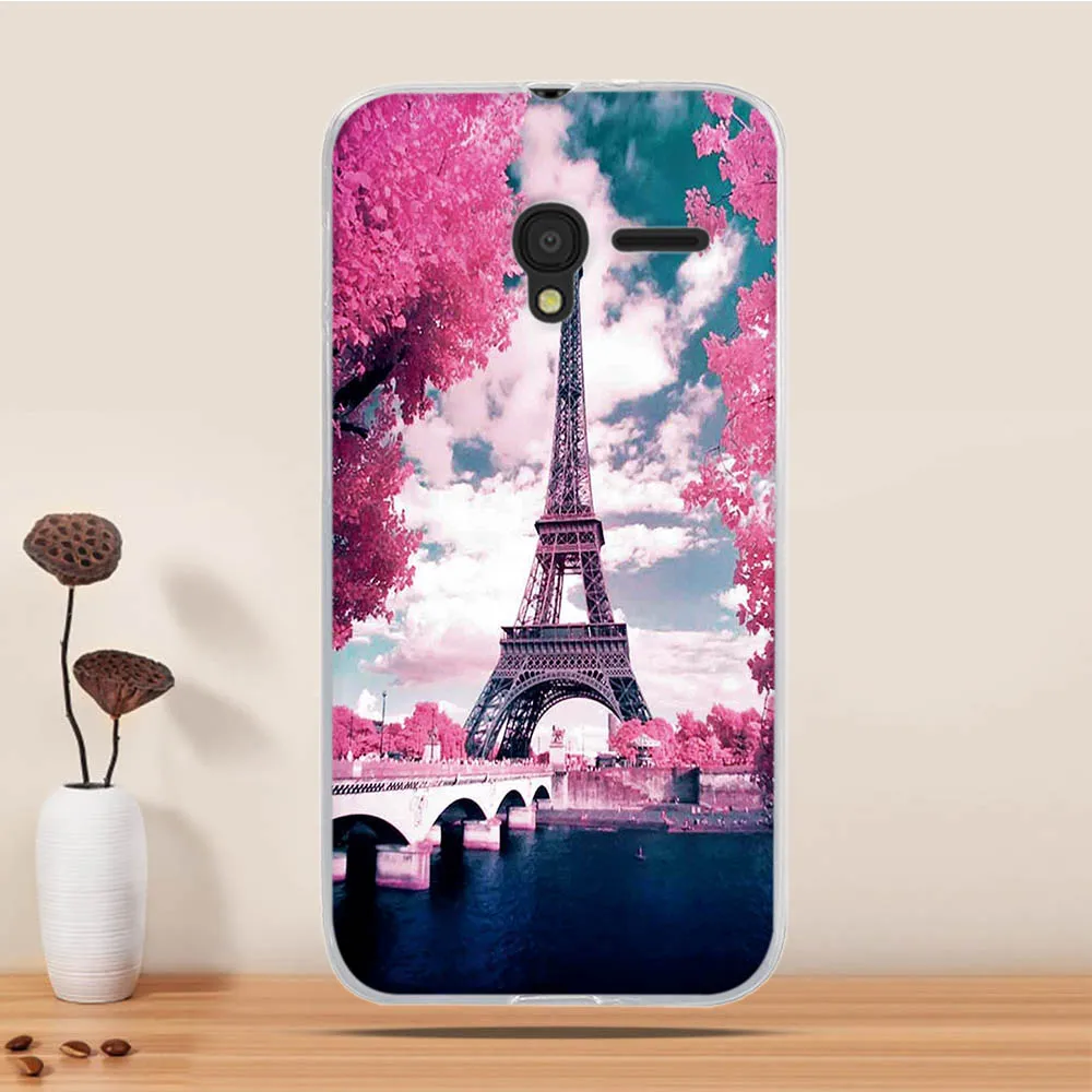 Чехол для Alcatel Pixi 3 4 5 дюйма с цветочным рисунком One Touch 5019D силиконовый чехол