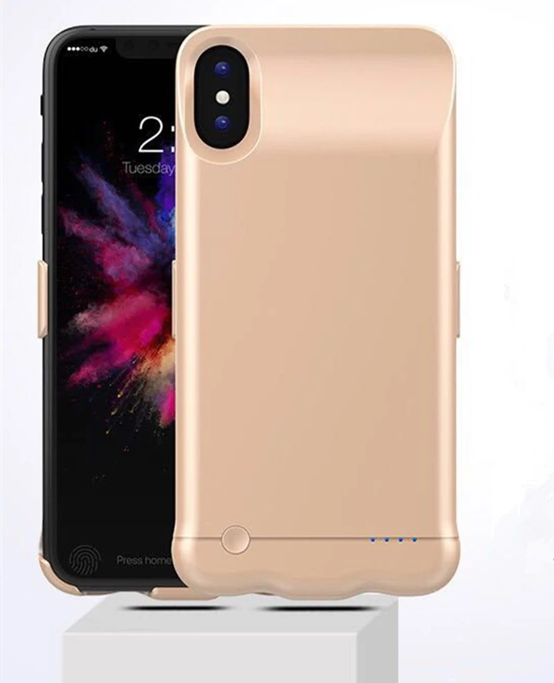 KQJYS 5200mAh портативный пластиковый чехол для батареи для iPhone X резервный аккумулятор для iPhone X чехол для батареи
