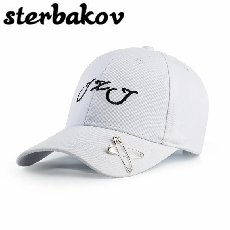 Бейсболка с металлическим кольцом для мужчин и женщин однотонная хлопковая