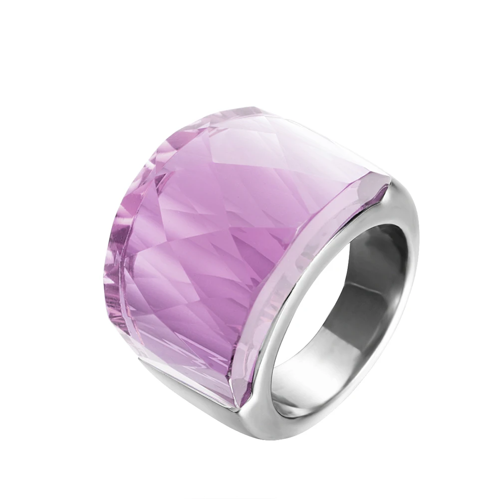 ZMZY Модные индивидуальные элегантные большие кольца для женщин розовый