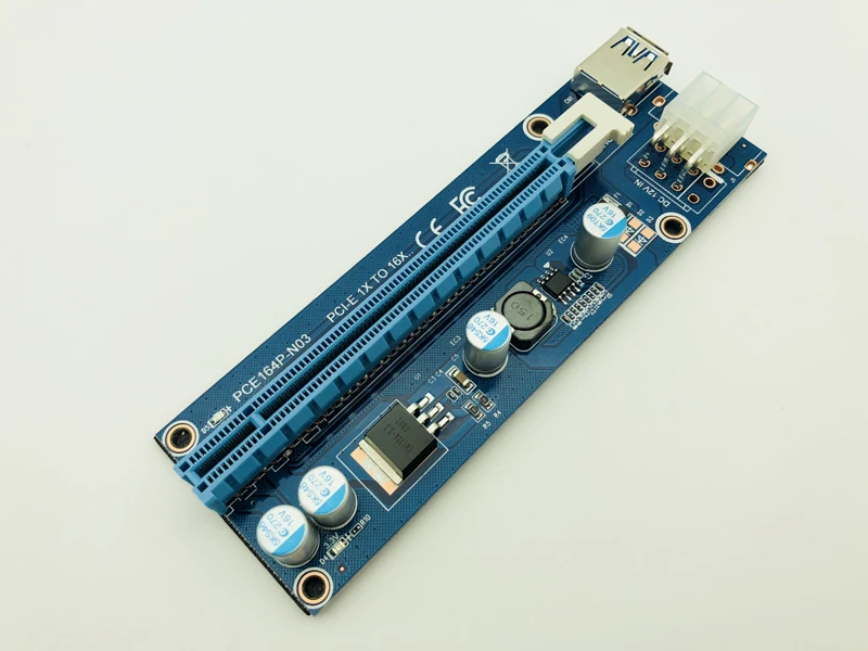 Карта расширения PCIe PCI-E PCI Express 008C для ПК Райзер с 1x на 16x USB 3 0 кабель передачи