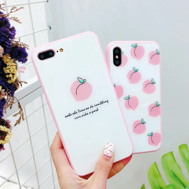 EXTREE Новый порошок сбоку мобильный чехол для телефона iPhoneX 6 S 7 8 плюс закаленное