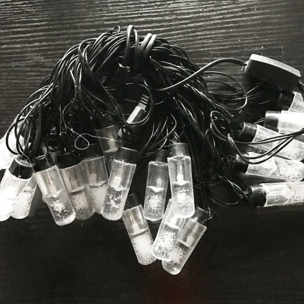 20 LED Battery Powered Bulb Column Christmas Tree Decoration Lamp String IP44 Courtyard Decorative Light Outdoor Lighting | Лампы и