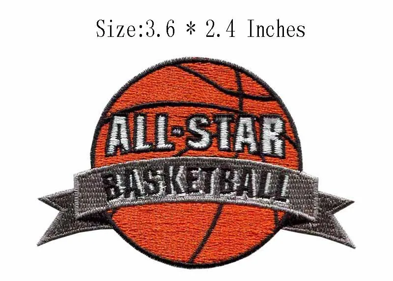 3 6 &quotШирокая вышивка Все звезды и Баскетбол нашивка mc/одежда/оранжевая
