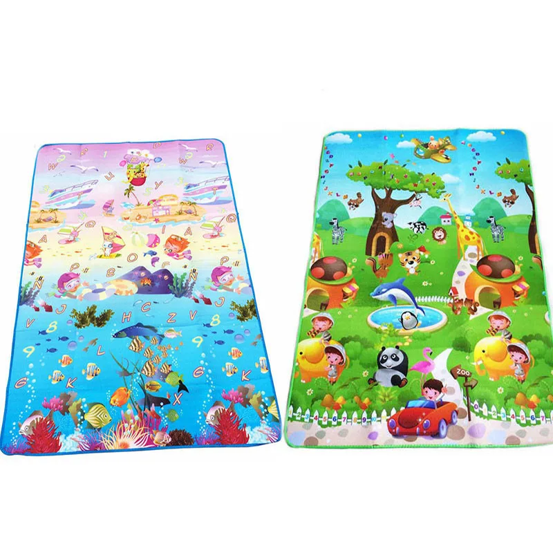 Ocean Double Детский игровой коврик-пазл, детский коврик для спортзала, Подарочный игровой коврик, детские игры, 180*120 см, игрушки для малышей и младенцев, детский коврик - Цвет: Ocean Double