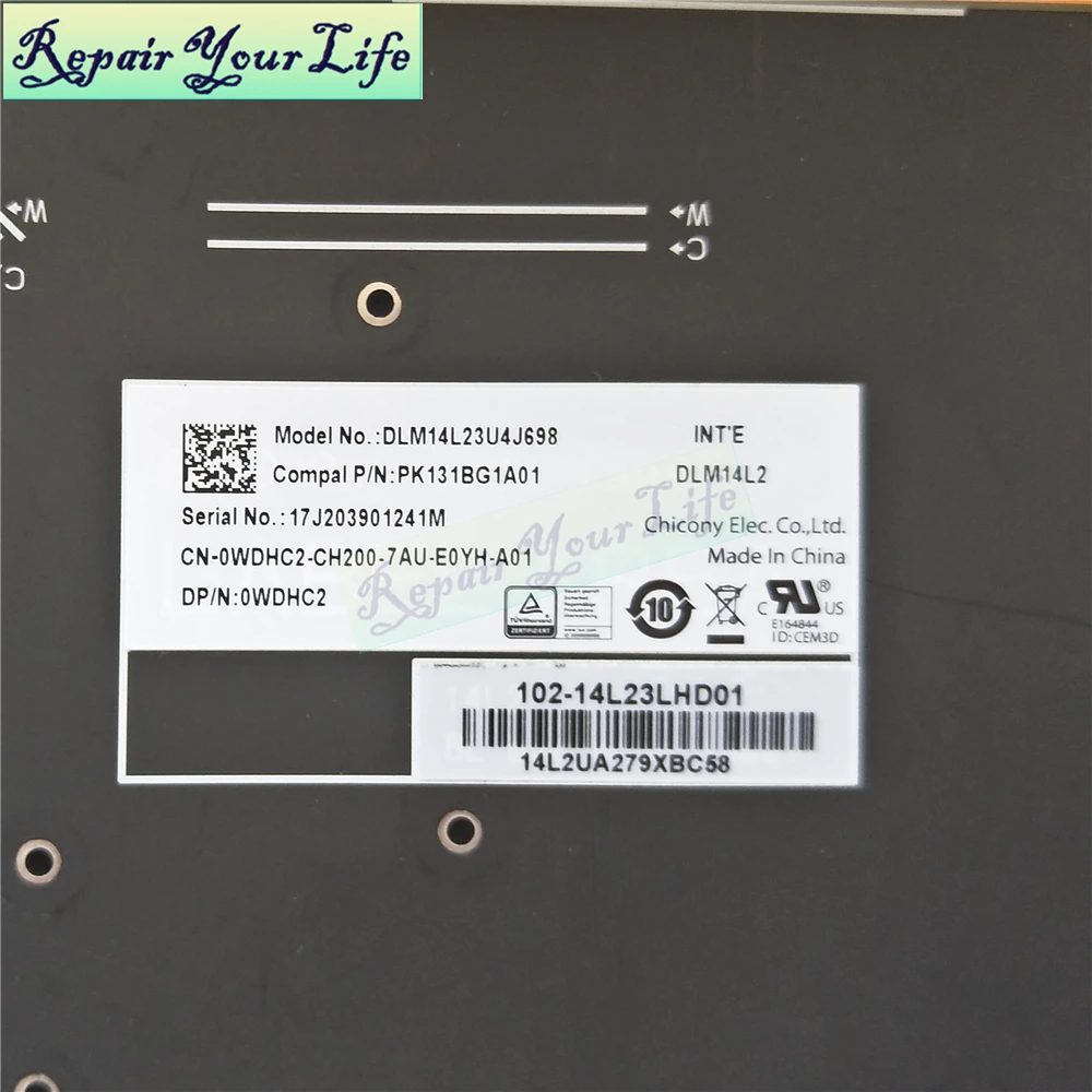 Клавиатура для ноутбука Dell 5510 M5510 XPS 15-9550-D1728 D1828T 15-7558 9560 7568 английская с черной