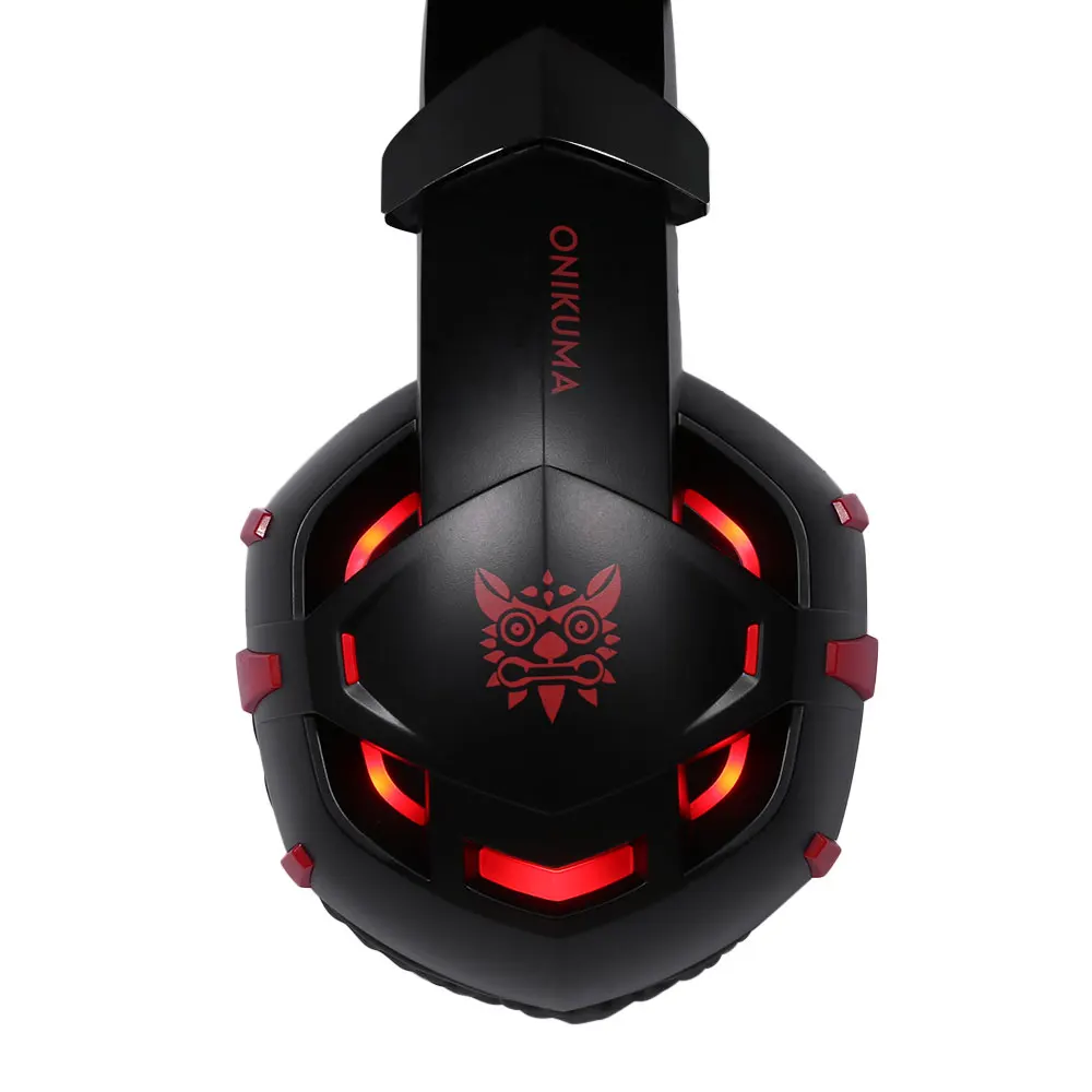 ONIKUMA K2 стерео игровая гарнитура светодиодный свет 7 1 звук через наушники вкладыши