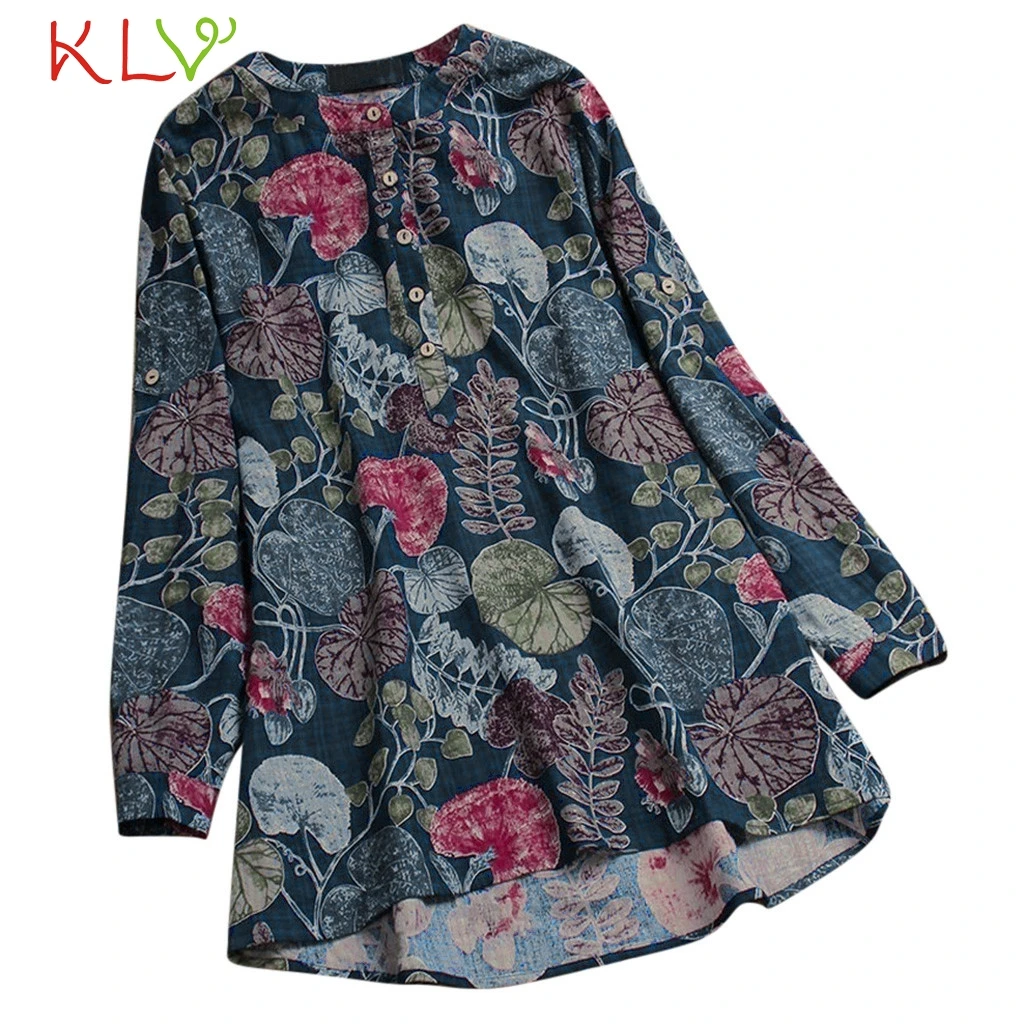 Женская рубашка с длинным рукавом и принтом большого размера|Футболки| |