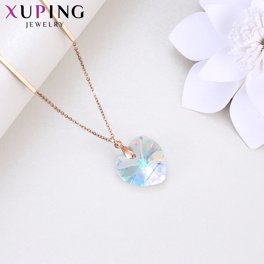 Xuping подвеска в форме сердца ожерелья подвески стильные кристаллы от Swarovski