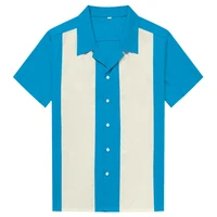vertical striped shirt men casual button down dress cotton shirts short sleeve camiseta retro hombre bowling mens shirts