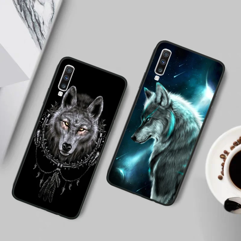 Волка на снежную погоду силиконовый чехол для samsung A2 Core A3 A5 A6 плюс A7 A8 A9 A10 A30 A50 A60 A70 A10S A30S A50S A70s