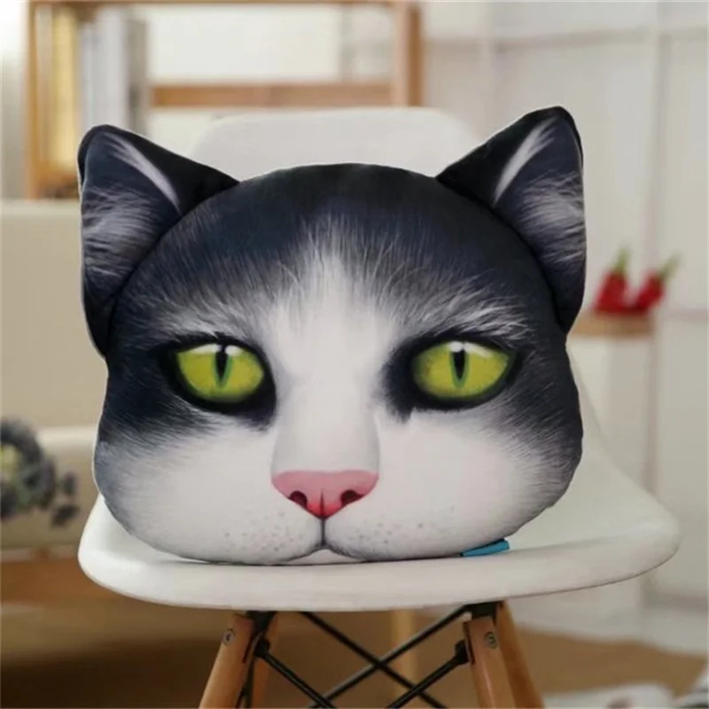 Подушка с 3D принтом в виде животных, кошки, свиньи, собаки, для лица, автомобильное сиденье, подушка для шеи, подголовник, прекрасный Автомобильный подголовник для безопасности, Автомобильный интерьер