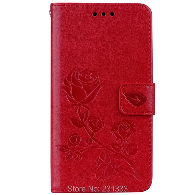 Кожаный чехол кошелек с цветком розы для Iphone 11 PRO X XS MAX XR Xiaomi A1 Redmi 3S 4A NOTE 4X 5A